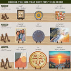 ANBOXIT Plate Display Stand, 6 Inch Plate Holder for Displaying, Decorative Picture Frame Dish Photo Plaque Platter Wood Stand