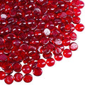Galashield Flat Glass Marbles for Vases Red Glass Gems Beads Pebbles Vase Filler (1 LB, Approx. 105 PCS) - color: Red, size: 1 LB