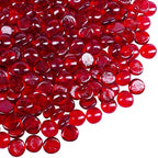 Galashield Flat Glass Marbles for Vases Red Glass Gems Beads Pebbles Vase Filler (1 LB, Approx. 105 PCS) - color: Red, size: 1 LB