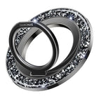 SYNCWIRE Magnetic Phone Ring Holder for MagSafe - Glitter Phone Grip Stand with 360° Rotation Finger Ring Kickstand Blingbling Compatible with iPhone 17 16 15 14 13 12 Pro Max MagSafe Accessories - color: Single Ring-1PCS-Glitter Black