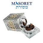 Glass Crystal Look Besamim Holder with Metal Plaque 3 * 1.6 Inch - color: Besamim Holder 3