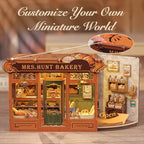 Fsolis Book Nook Kit - DIY Miniature House Kit for Adults Booknook 3D Wooden Puzzles Bread Shop Diorama Model Gifts for Women Book Lovers (MRS.Hunt Bakery) - style: MRS.Hunt Bakery