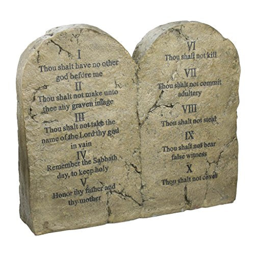 Design Toscano Ten Commandments Sculptural Tablet