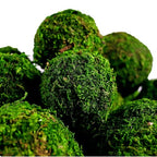 BYHER Moss Balls, 18 PCS Decorative Balls for Centerpiece Bowls - 6pcs 3.2" Natural Dried Balls+ 12pcs 2" Green Moss Balls Vase Bowl Filler (Set of 18) - size: Mix-Set of 18