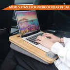 Portable Lap Desk Laptop Desk Tray with Cushion, Laptop Pad Bed Tray, Adjustable Angle Portable,for Home Sofa, Bed, Couch and car. Cushioned Lap Desk Tray Bamboo - size: 12.6" x 16.8" Angle Adjust