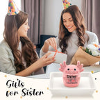 Sister Gifts: Pink Axolotl Ring Holder - Sister I Love You Axolotl - Gifts for Sisters Mother's Day, Birthday, Christmas & Wedding, Jewelry Organizer for Rings Bracelets Earrings Neckalce - style: Axolotl Sister