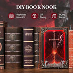 CCCDF Book Nook Kit - DIY Miniature House Kit for Adults, Teens, Dollhouse Magic Booknook Tiny House Bookshelf Decor, Gifts for Family, Friends (Sword of Fire) - style: Sword of Fire