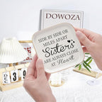 Sister Friendship Trinket Jewelry Dish - Sisters Are Always Close at Heart - Birthday Gift for Female Friend, Bridal Shower - style: Sisters are always close at heart