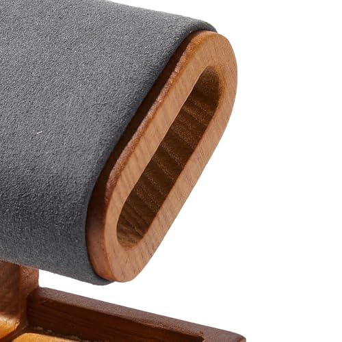 Single Watch Stand Display Solid Wood Jewelry Stand Display for Wristwatch Bracelet Bangle(Grey) - color: Grey