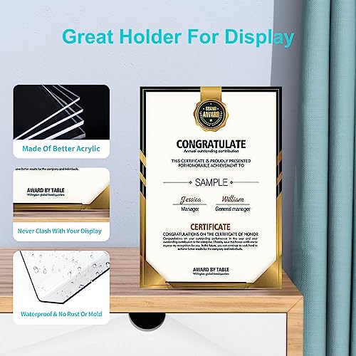 Boloyo Acrylic Book Stand Without Ledge,6 Inch 10PC Clear Acrylic Display Easel Transparent Display Stand Holder Tablet Holder for Displaying Pictures,Books,Artworks, CDs - size: 10PC