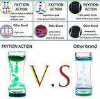 FKYTION Liquid Motion Bubbler Timer Pack of 5 Colorful Hourglass Liquid Bubbler ADHD Fidget Toy Sensory Toy Anxiety Toys Autism Toys Children Activity Calm Relaxing for Kids Teenager Adults