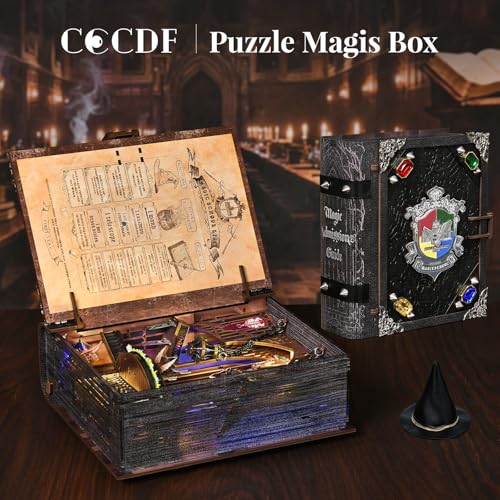 CCCDF Book Nook Kit - DIY Miniature House Kit for Adults, Teens, Booknook Tiny House Bookshelf Decor 3D Wooden Puzzle, Gifts for Family, Friends (Magic Admissions Guide) - style: Magic Admissions Guide