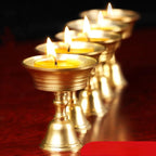 Copper Candle Holder, 1PC, Butter lamp Holder, Long lamp, Candle Rod, Candle Holder, Copper Cup, Home Decoration（NO.7）