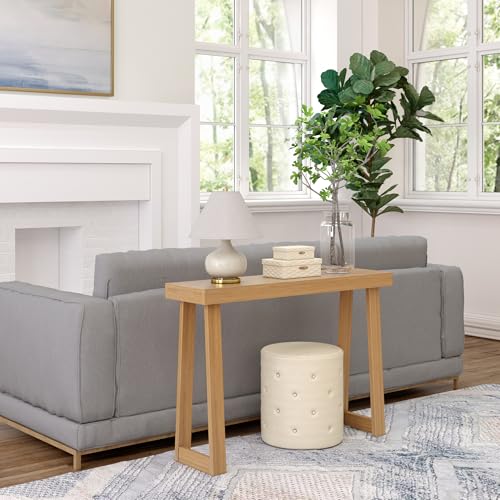 Plank+Beam Solid Wood Console Table, 46 Inch, Sofa Table, Narrow Entryway Table for Hallway, Behind The Couch, Living Room, Foyer, Easy Assembly, Pecan - color: Pecan, size: 46" Console Table