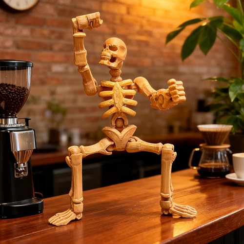 3D Printed Figurines Art Sculpture Toy Office Desk Shelf Decoration Colorful Abstract Sculpture Pieces Creative Display Decor - color: Skeleton, size: F