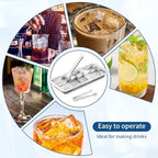 Stainless Steel Ice Cube Trays with Tweezers, Easy-Release Lever Handle, Durable Metal Ice Cube Trays for Freezer, Ideal for Whiskey, Cocktails & Drinks (1 Pack) - color: 18-Cube Ice Tray - Pack of 1