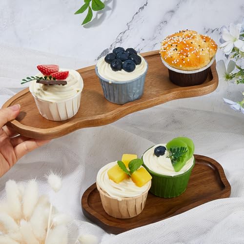 SUPERFINDINGS 2Pcs 2 Sizes Cloud Wood Serving Trays Cloud Jewelry Tray Trinket Dish Cosmetics Organizer Cute Decorative Fillable Serving Board for Candle Perfume Soap Dispenser Jewelry Keys