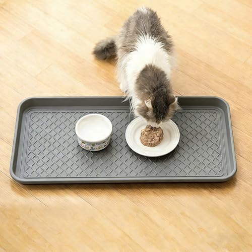 Hard Plastic Boot Tray for Entryway,Boot Mat,Shoe Tray,Shoe Mat for Indoor and Outdoor Use (Gray Grid (Hard Plastic) 2Pcs, 29.5X14.9 inch) - color: Gray Grid (Hard Plastic) 2pcs, size: 29" x 14" x 1.2"