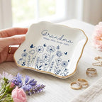 Personalized Grandma Jewelry Tray, I Love You Mom Jewelry Dish; Personalized Grandma Trinket Tray with Kid's Name, Grandma Shower Keepshake, for Grandma Mama 10 - color: Jewelry Dish 9
