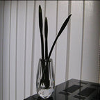 Mini Crystal Flower Bud Vase Decorative Vase for Home or Dinner Table Outline Dimensions 2.4" x 4.7" with Gift Box - size: 6x12cm