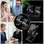 2 PCS Acrylic Watch Display Stand Clear Single Watch Holder Display Portable C Shape Single Bracelet Holder Organizer Storage Rack Jewelry Stand for Men Women Store Home Bedroom Office Desk Selling