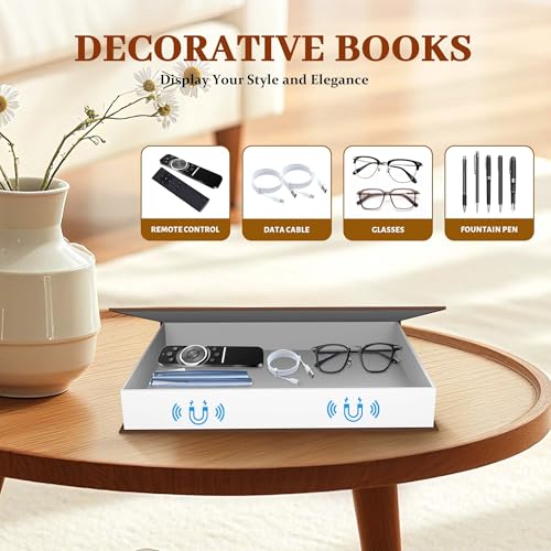 3 Piece Coffee Table Decor Set Decorative Linen Books with White Ceramic Tray, Modern Minimalist Stack Bookshelf Decor, Fake Books for Living Room, Libros Decorativos & Photo Storage - color: Brown + Beige +White Tray