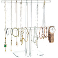 lengnoyp Premium Jewelry Stand , Solid Clear 2-Tier Acrylic Jewelry Organizer Stand & Bracelet holder Stand for Necklace Display, Ring & Watch Display - size: 2-Tier