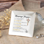 Christian Wedding Gifts for Couple, Marriage Prayer 4" Ceramic Jewelry Dish for Women, Religious Wedding Gift for Newlyweds, Wife - Married Couples Anniversary - Mr & Mrs, Bridal Shower Gift - color: Marriage Prayer