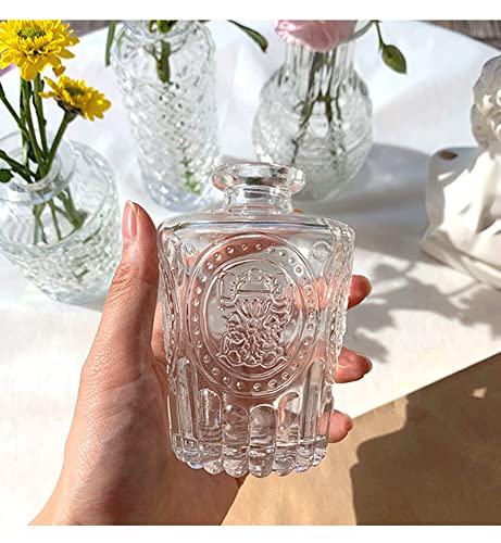 Set of 3 Mini Clear Glass Vase,Small Flower Bud Vase Hydroponics Planter Decorative for Flower,Table,Party,Home,Centerpieces(Clear 2) - color: Clear 2