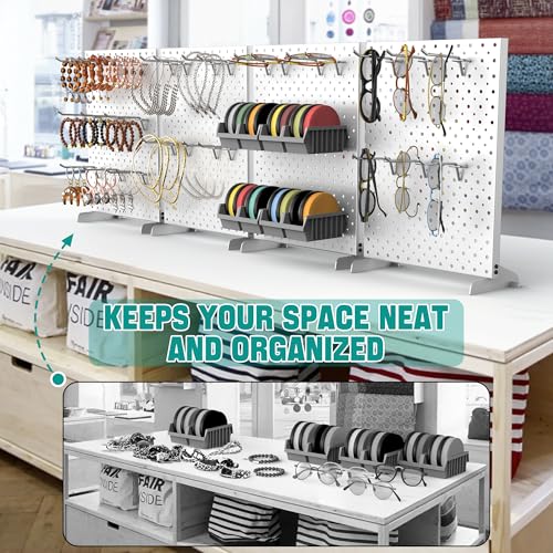 EVERHANGER Metal Pegboard Display Stand, Freestanding Tabletop Pegboard Display for Craft Shows & Fairs, 12"X16", 2pcs Gray - color: Gray, size: 2pack 12"X16"