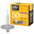 OHR Extra Heavy Disposable Aluminium Foil Candle Holder, Drip Cup Bobeches - 50 Pack