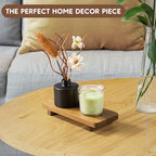Small Acacia Wood Bathroom Tray Pedestal Stand Farmhouse Kitchen Decor Decorative Wooden Riser Soap Dish Sponge Holder for Vanity, Counter, Sink, 8.6" x 3.6" - size: 8.6" x 3.6" x 1.18"