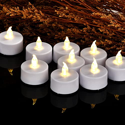 Hanzim LED Tea Lights Candles- 50PACK Flameless Candles Realistic and Bright Flickering Long Lasting 200Hours for Holiday Celebration,Party, Home Decoration Warm White,Battery Operated - color: Warm White, size: 50pack
