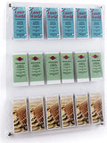 Displays2go 3-Tiered Clear Acrylic Magazine Rack, Adjustable, 9-18 Pockets - Clear (2RP9CLR) - color: Clear, size: 9 Pockets