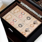 12 Pack Velvet Jewelry Trays, Stackable Jewelry Drawers 8.3x5x1inches Storage Trays for Display Beads Bracelets Necklaces Ring Earrings (Beige)