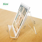 Acrylic Book Stand, Book Display Holder 6 x 9, Clear Acrylic Display Easel Transparent Display Stand Holder Tablet Holder for Album, CD, Magazine, Picture, Plate, Artworks, Phone, (2-Pack) - size: 2-Pack (6" x 9")