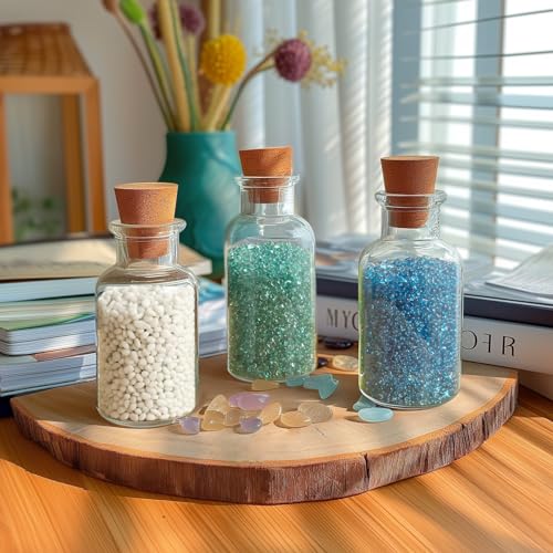 T4U Fish Tank Gravel 2 LB, Tumbled Small Rocks for Aquarium, Glass Beads for Vases, Succulent Rocks for Plants, Aquarium Gravel Decorative Pebbles for Terrarium Crafts Vase Filler, Blue - color: Blue, size: 2 LB