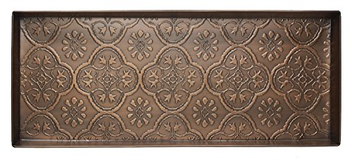 HF by LT Medallion Pattern Metal Boot, 30 x 13-Inches, Antique Copper Finish - color: Medallion Pattern, Antique Copper Finish