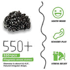550pcs Fidget Toys Adults ，Sensory Toys， Desk Fidgets Toys for Office Stress/Anxiety Relief (550 PCS) - size: 550 PCS (Black)