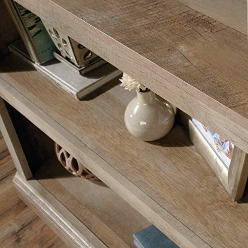 Sauder 5 Tier Book Shelf Wooden Bookcase Multipurpose Bookshelf for Home Office, Living Room, in Lintel Oak - color: Lintel Oak