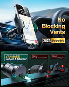 VANMASS [True Military-Grade] Car Phone Holder [Strongest Suction & Clip] Cell Phone Mount for Dashboard Windshield Vent Truck Accessories Cradle Dash Stand for iPhone 15 14 13 12 Android,Green - color: Green