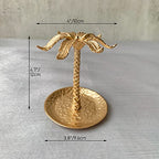 Metal Ring Dish Holder for Jewelry, Coconut Tree Jewelry Dish Ring Holder, Trinket Dish Jewelry Organizer for Dresser Christmas Mothers Day Birthday Wedding Gifts - color: Coconut Tree-Gold