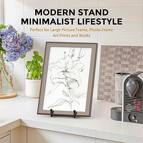 TR-LIFE 4 Pack 10 Inch Large Plate Stands for Display - Metal Plate Holder Stand + Picture Stand + Small Easels for Decorative Plate, Platter, Book, Plaques, Photo Frame, Tabletop Art - size: 10 Inch