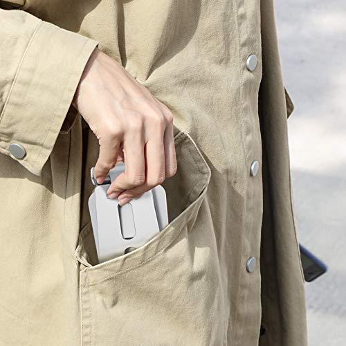 OMOTON Foldable Cell Phone Stand, C4 Portable Aluminum Phone Holder, Adjustable Phone Dock Cradle Compatible with iPhone 17/16/15 Pro Max Air, Samsung Galaxy, Small Tablets, All Smart Phones, Silver - color: A-Silver