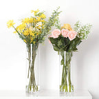WGV Quality Thick Cylinder Vase, Diameter 5", Height 12", Clear Glass Floral Planter Container, Tall Centerpiece Arrangement for Wedding Home Decor, 1 Piece - size: 5"x12"H CL