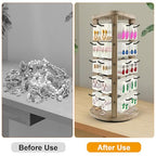 Wood Rotating Earring Display for Vendors, Wooden Jewelry Display for Vendors with 30 Removable Hooks 5 Tier Tabletop Necklace Display Stand Key Chain Display