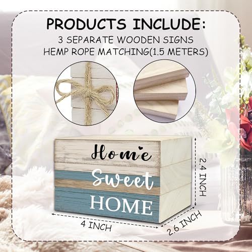 Mini Decorative Books For Home Decor, Small Wood Book Stack For Table Decor, Home Sweet Home decoration Books For Living Room Bookshelf, Farmhouse Stacked Books decoration（L50) - color: Home Sweet Home 5