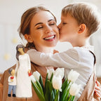 kullder Mother and Son Figurines Statues, Mom Gifts from Son, Mother of The Groom Gift, Mothers Day, Christmas, Birthday Gifts for Mom, Boy & Moms Sculptures, Memorial Gift for Loss of Child - color: Mother and Son Figurines