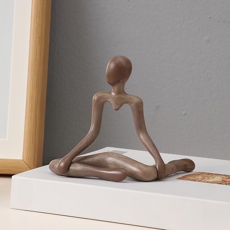 Abstract Figure Decor Sculptures - Creative Art Ornaments for Home Entryway, Living Room & Bedroom Tabletop Decoration (brown2) - color: Brown2