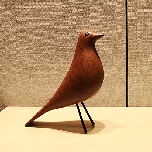 Mid-Century Home Décor House Bird - Office House Desk Dove Sculpture Pigeon Ornament Arts Gift Replica (Wood Color) - color: Wood Color